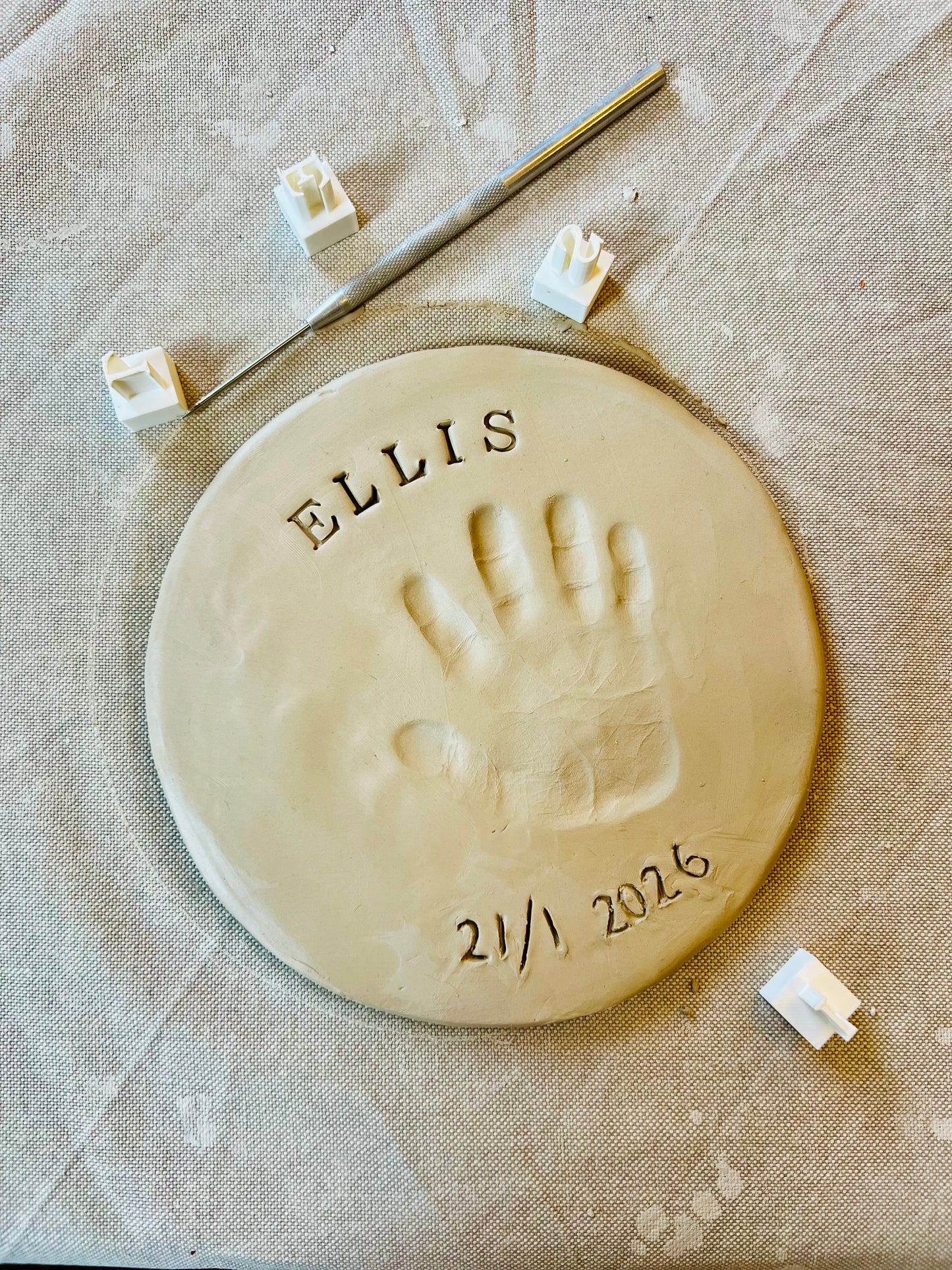 Babyaftryk i keramik tirsdage 11.00-12.30 eller 11.30-13.00