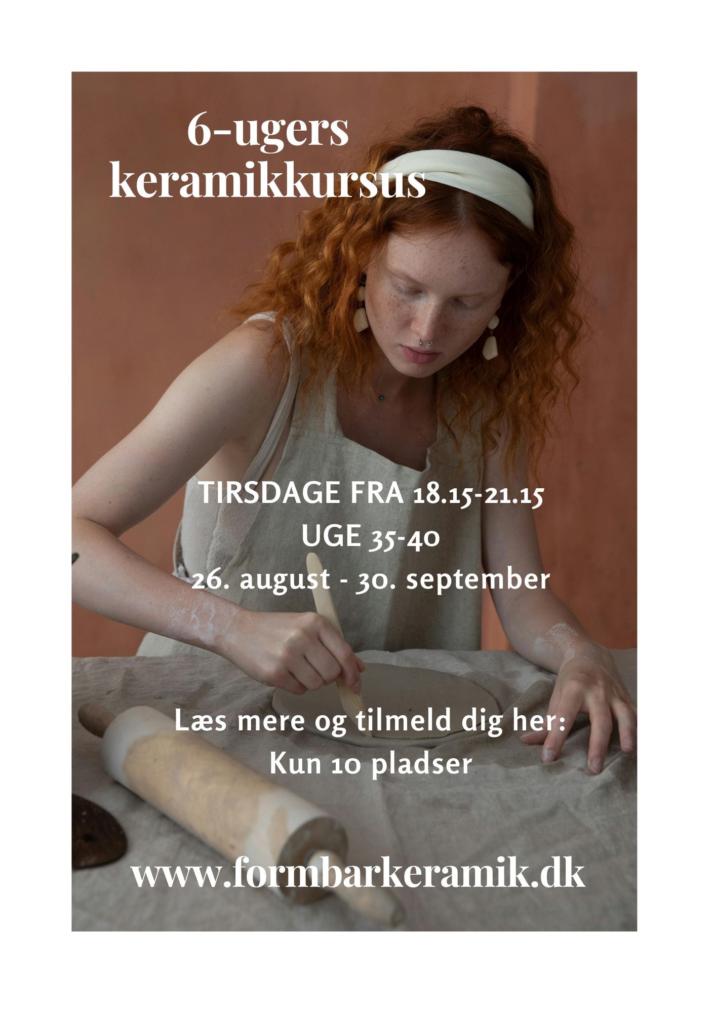 UDSOLGT - 6-ugers keramikkursus i Roskilde sensommer – Tirsdage kl. 18.15-21.15